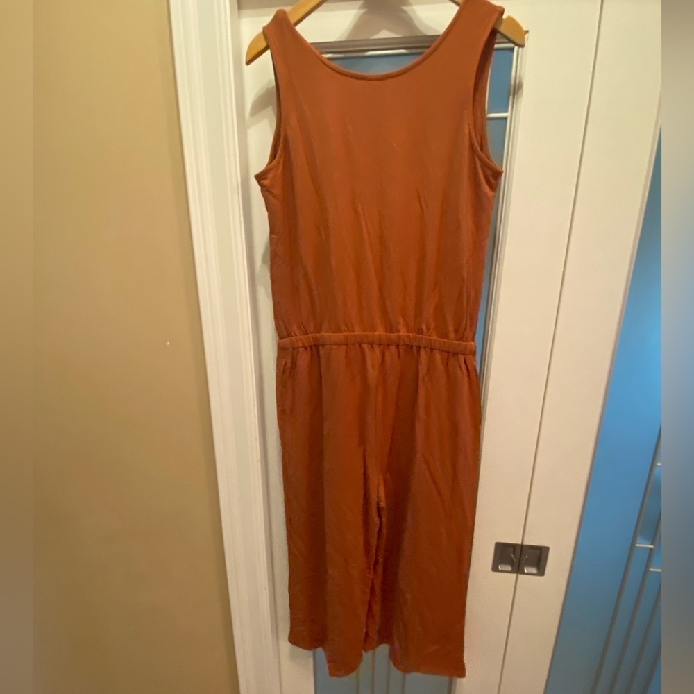 🆕 Terrera Marlee Cropped Bamboo Jumpsuit Colour- Brick Size Medium - Picture 6 of 12